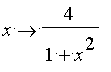 proc (x) options operator, arrow; 4/(1+x^2) end proc