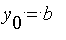 y[0] = b