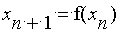 x[n+1] = f(x[n])