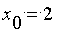 x[0] = 2