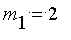 m[1] = 2