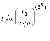 2*sqrt(alpha)*(epsilon[0]/(2*sqrt(alpha)))^(2^n)