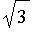 sqrt(3)