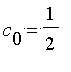c[0] = 1/2