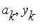 a[k], y[k]