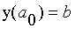 y(a[0]) = b