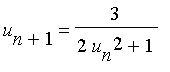 u[n+1] = 3/(2*u[n]^2+1)