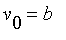 v[0] = b